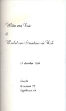 1980 Verloofd Michel Josef van Steenderen de Kok en Wilhelmina Elisabeth van Drie  